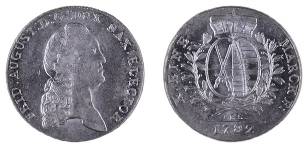 Konvenční tolar Fridricha Augusta III. (I.) Saského, Drážďany 1782