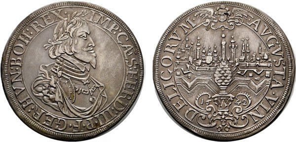Ferdinand III. Habsburský, tolar 1642, Augsburg