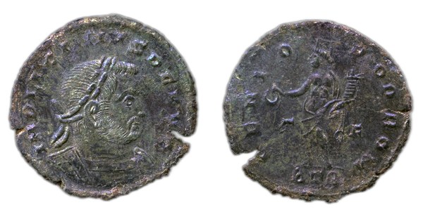 Licinius, nummus s Géniem římského lidu, Trevír