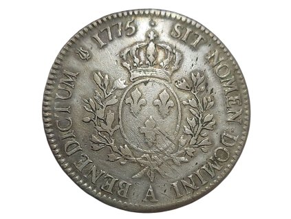 Francie, 1 Ecu 1775,Ludvík XVI, Paříž