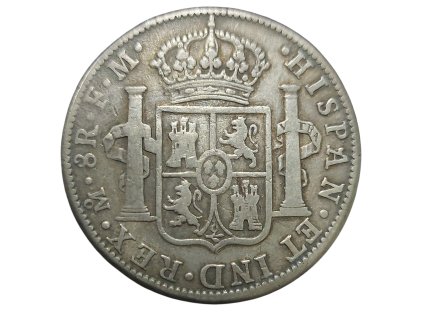 Španělsko - Mexiko 8 Reales 1796, Karel IV (Carlos IV.) F.M.