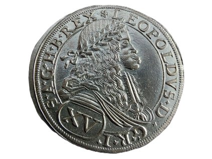 XV (15) Krejcar 1674 Vídeň Leopold I. Faber
