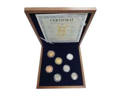 Sada oběžných mincí 2019 proof - dřevěná etue