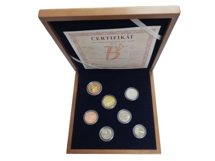 Sada oběžných mincí 2020 proof - dřevěná etue