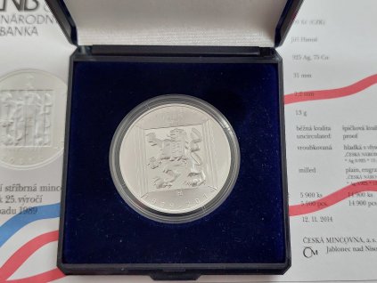200 Kč 2014 – 25. výročí 17. listopadu 1989, Proof