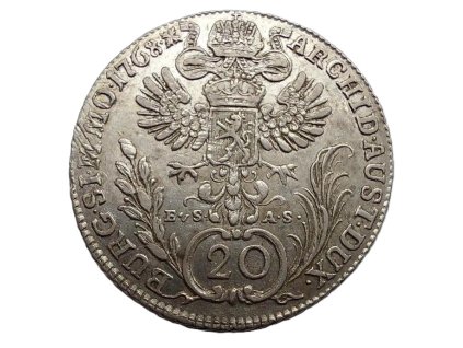 stribrny 20 krejcar marie terezie 1768 evs as praha 226937441