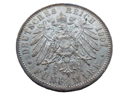 stribrna 5 marka 1907 e sasko 221581814