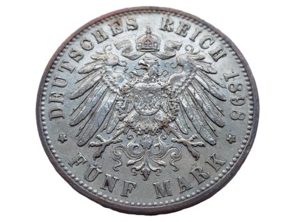 stribrna 5 marka 1898 f wurttenberg 221576656