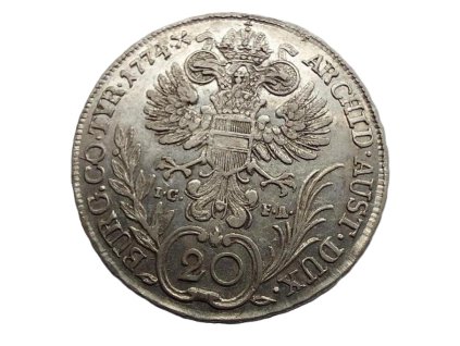 stribrny 20 krejcar marie terezie 1774 ic sk viden 226939601