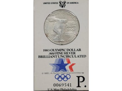 stribrny dollar 1983 olympiada v olympijske edici 196728393
