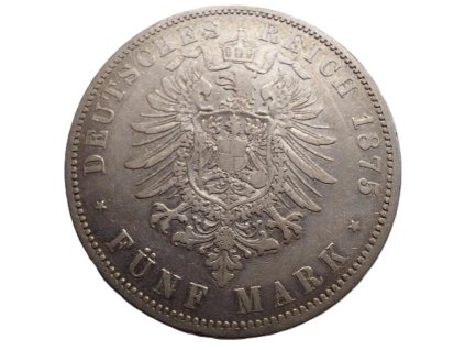 stribrna 5 marka 1875 a wilhelm i prusko 226728038