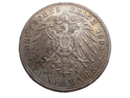 stribrna 5 marka 1908 a wilhelm ii prusko 226725967