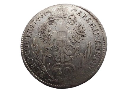 stribrny 20 krejcar marie terezie 1768 ic sk viden 226937106