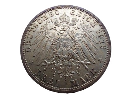 stribrna 3 marka 1913 a wilhelm ii prusko cisar v uniforme 226742766