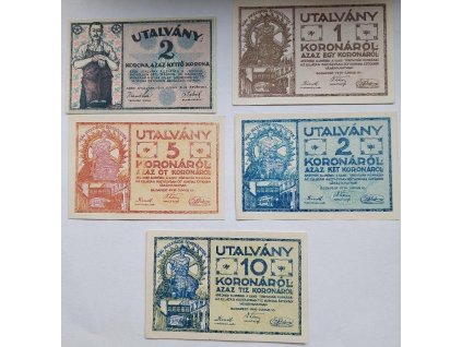 1 2 5 10 korona budapest 1919 ganz torzsgyar 2 k schlick nikolson 207797094