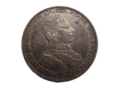 3 marka 1914 A – Vilém II., císař v uniformě Prusko