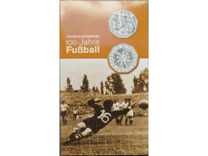 stribrna 5 euro mince rakousko 2004 fotbal v originalnim blistru 189896755
