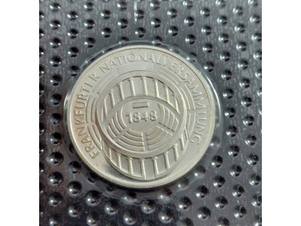Stříbrná 5 marek 1973 G Proof – Frankfurtské národní shromáždění (originální balení ve fólii)