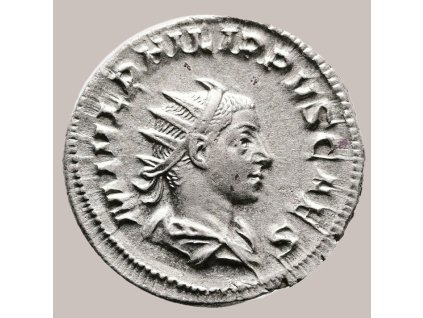 Římská říše - Antoninián Philip II. jako Caesar s titulem princeps iuventutis (244–246 n. l.)