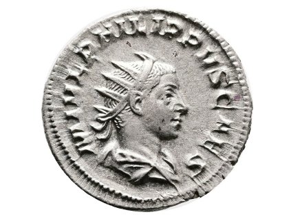 Římská říše - Antoninián Philip II. jako Caesar s titulem princeps iuventutis (244–246 n. l.)