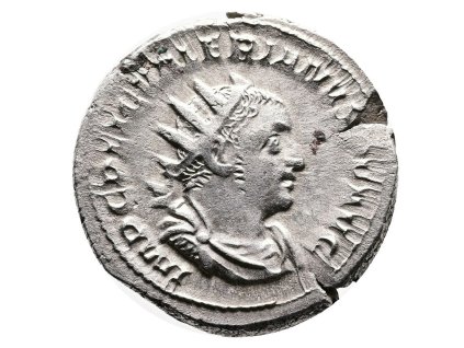 Římská říše - Antoninián Valerianus I. s bohyní Victorií (253–260 n. l.)