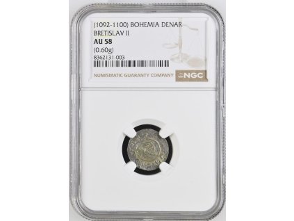 denar bretislav ii 10921100 vzacny typ ngc au 58 spickovy stav 233044060