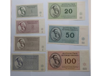 Kompletní sada Terezínských poukázek