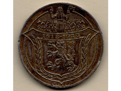 Československo – stříbrná medaile „Jsem ražen z českého kovu“ 1928, O. Španiel