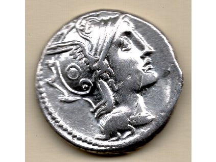 Římská říše C. Claudius Pulcher – denár, Roma a Viktorie, 110–109 př. Kr.