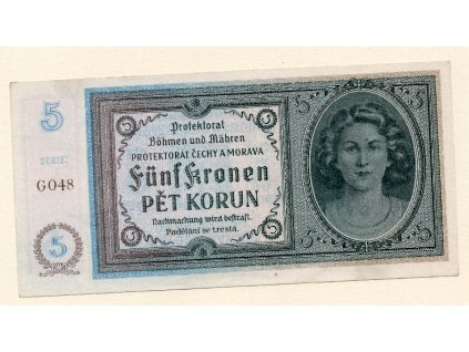 Protektorát Čechy a Morava 5 Korun 1940 S. G 048