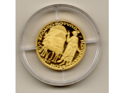 ČNB Zlatá mince2000 Kč, Románský sloh „Rotunda ve Znojmě“ 2001, Proof 6,22g