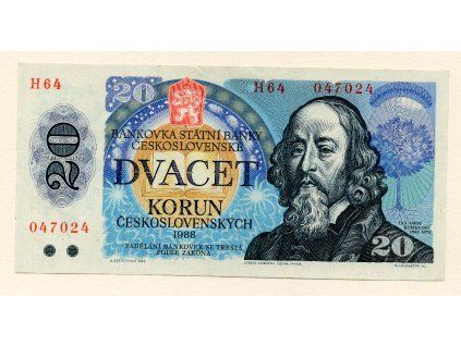 Československo 20 Kčs 1988 S. H 64