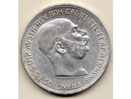 František Josef I. – 2 koruny, 1913 bz Vídeň