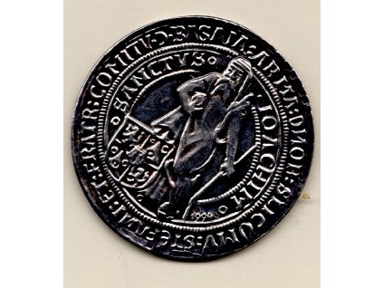 Jáchymov – tolar 1520/1994, stříbrná puncovaná replika Šlik