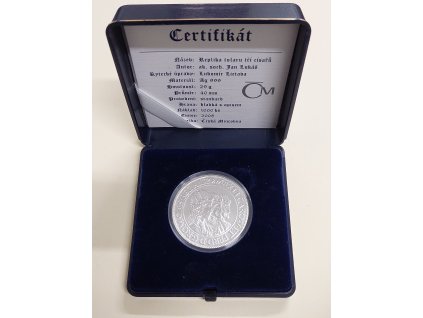 Stříbrná replika tolaru tří císařů, Česká mincovna 2008