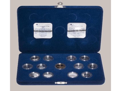 Kanada – sada mincí „125. výročí Konfederace“ 1992, 12× 25 Centů + 1× 1 Dollar