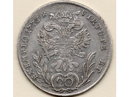 Josef II. – 20 krejcar 1773 F/A-S Hall