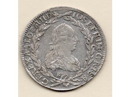 Josef II. – 20 krejcar 1776 B/SKPD Kremnica