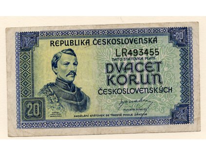 Československo 20 Korun bez data (1945) S. LR