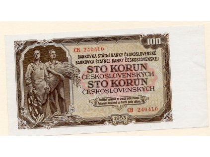 Československo 100 Korun 1953 S. CH
