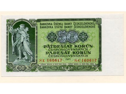 Československo – 50 korun 1953 S. MK perforace