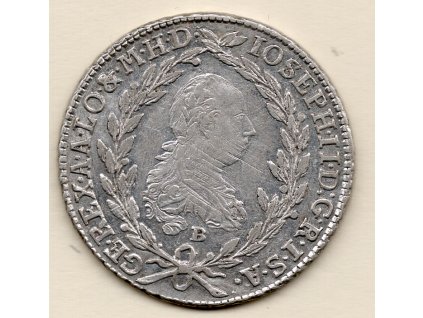 Josef II. – 20 krejcar 1777 B/SK-PD Kremnica