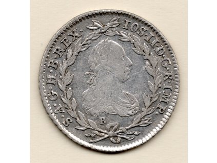 Josef II. – 20 krejcar 1782 B Kremnica