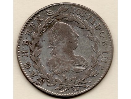 Josef II. – 20 krejcar 1782 B Kremnica