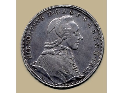 Hieronymus Colloredo – ½ tolar, Salcburk 1782