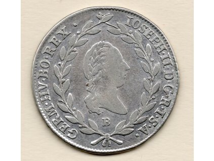 Josef II. – 20 krejcar 1784 B Kremnica