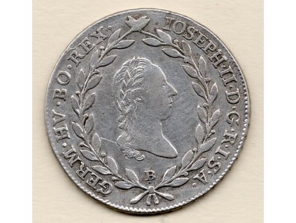 Josef II. – 20 krejcar 1786 B Kremnica