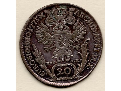 20 krejcar Marie Terezie 1775 EvS - IK Praha