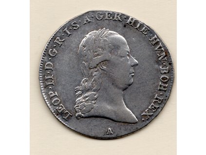 1/4 Tolar 1792 Křížový Leopold II. A Vídeň