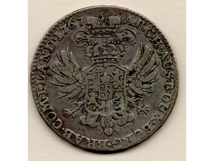 Křížový 1/2 Tolar 1767 Marie Terezie Brusel